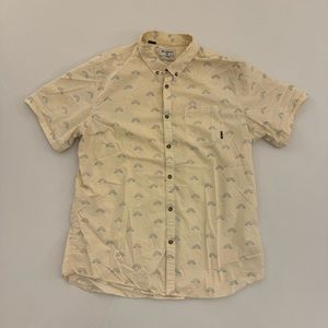 Cream Billabong SS XXL Men’s Button Up Shirt Short Sleeve 2XL